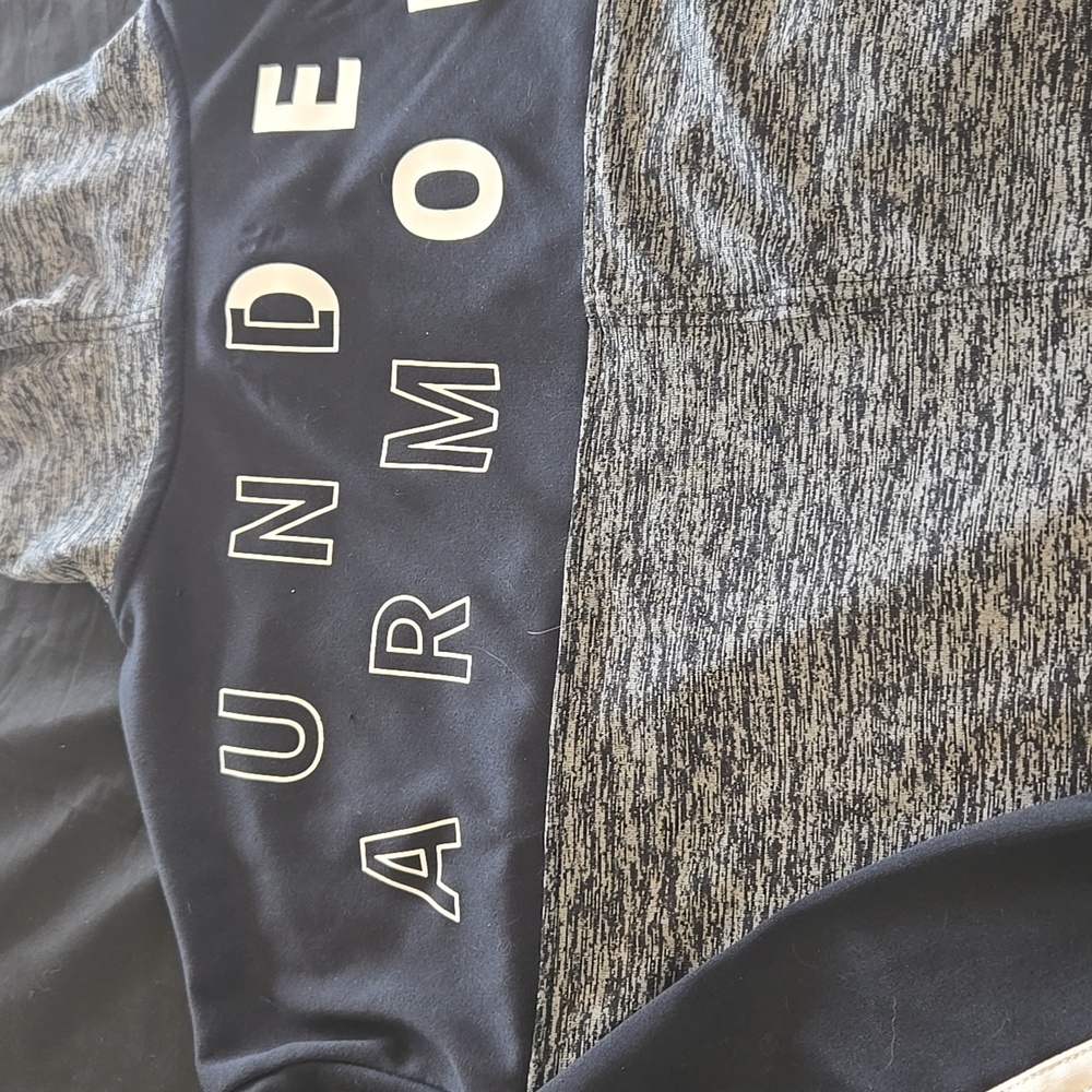 Under Armour Gray and Navy Men's Hoodie - Picture 12 of 13